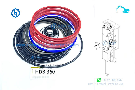 Части уплотнения молотка утеса набора HDB360 уплотнения выключателя Hyundai 360 гидравлические